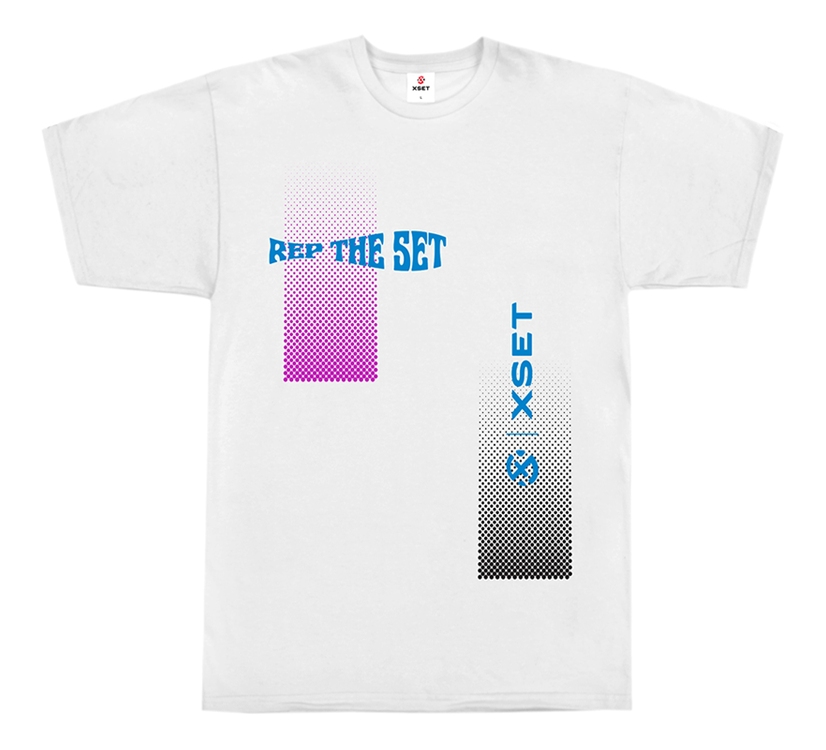 The XSET CrossFade T-Shirt in Classic White - Front View